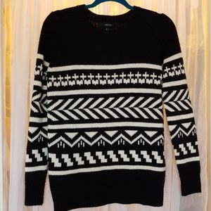 Black and White Knit Sweater
